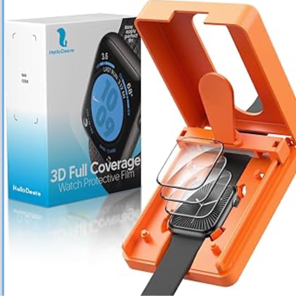 Apple Watch Series 9/8/7 45MM Screen Protector [Automatic Alignment Tool]